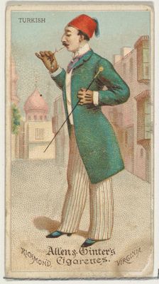 Turkish, from World's Dudes series (N31) for Allen & Ginter Cigarettes, 1888. Creator: Allen & Ginter