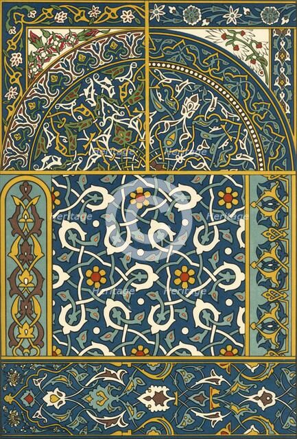 Turkish glazed ceramic designs, (1898). Creator: Unknown.