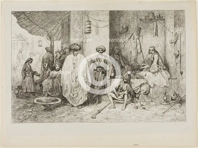Turkish Guard House, 1834. Creator: Alexandre Gabriel Descamps.