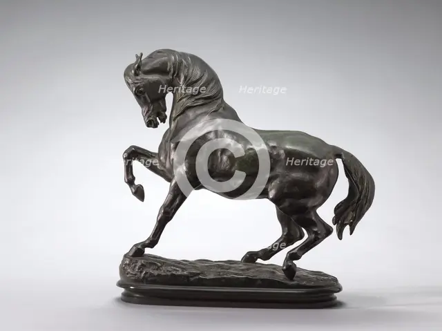 Turkish Horse, Right Foreleg Raised, model n.d., cast c. 1857/1873. Creator: Antoine-Louis Barye.