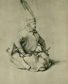 Turkish Janissary, 1479-1481, (1943). Creator: Gentile Bellini