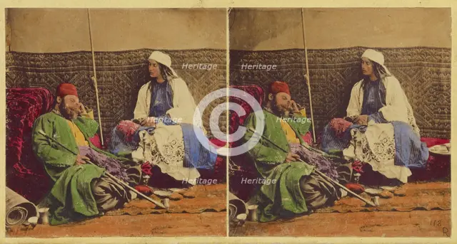 Turkish Lady and Gentleman., 1857-1859. Creator: William Morris Grundy.