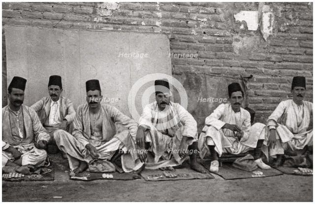 Turkish money changers, Baghdad, Iraq, 1925. Artist: A Kerim