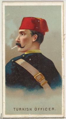 Turkish Officer, from World's Smokers series (N33) for Allen & Ginter Cigarettes, 1888. Creator: Allen & Ginter
