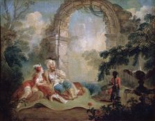 Turkish Pasha and Odalisque late 18th or early 19th century.. Artist: Jean-Baptiste Hilair