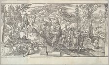 Turkish Soldiers at Rest from the frieze Ces Moeurs et fachons de faire de Turcz (Customs ..., 1553. Creator: Unknown