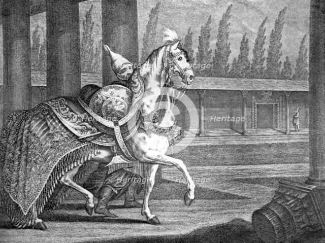 Turkish Sultan's Arabian horse, 1722 (1938). Artist: Unknown