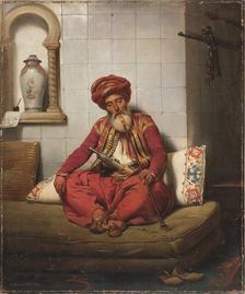 Turk with hookah, 1834. Creator: Vernet, Horace (1789-1863)
