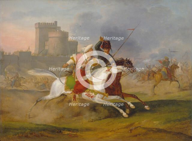 Turk and Cossack, 1809. Artist: Vernet, Horace (1789-1863)