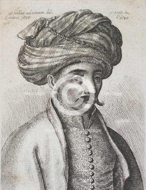 Turk's head, 1645. Creator: Wenceslaus Hollar.