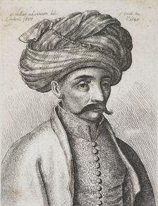 Turk's head, 1645. Creator: Wenceslaus Hollar