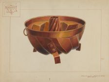 Turk's Head Cake Pan, c. 1937. Creator: Edward L Loper