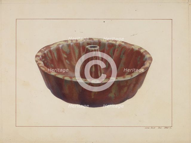 Turk's Head Baking Dish, 1938. Creator: John B. Moll.