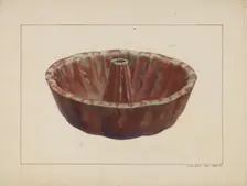 Turk's Head Baking Dish, 1938. Creator: John B. Moll