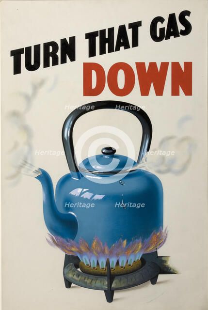 'Turn that Gas Down', British poster, World War II, c1939-c1945.  Creator: Unknown.