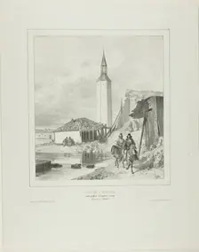 Turn by the Belltower, Framework Pending the Turkish Occupation, 1839. Creator: Auguste Raffet