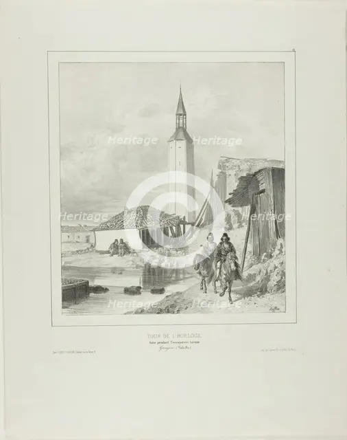 Turn by the Belltower, Framework Pending the Turkish Occupation, 1839. Creator: Auguste Raffet.