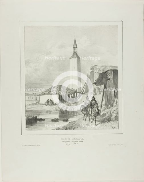 Turn by the Belltower, Framework Pending the Turkish Occupation, 1839. Creator: Auguste Raffet.