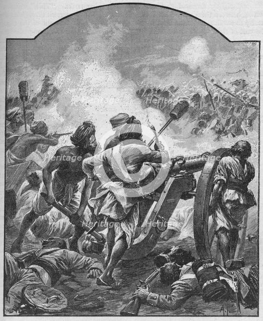 Turned Them Round And Poured Grape and Chain-Shot Into The Rear Of The Victorious British, 1902. Artist: AP.
