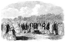 Turning the First Turf of the Ceylon Railway, 1858. Creator: Unknown