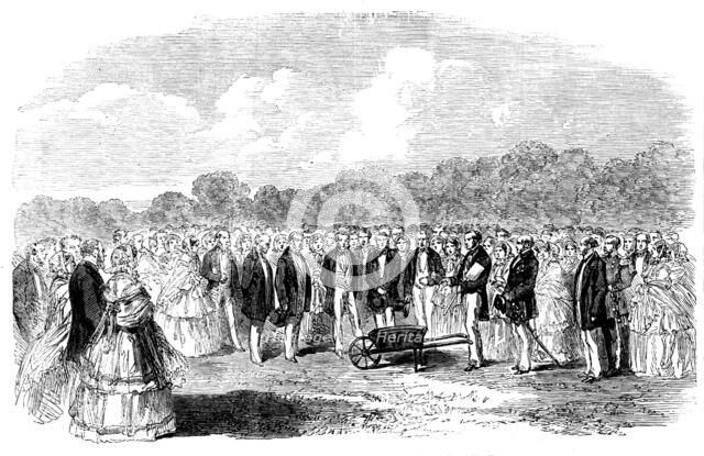 Turning the First Turf of the Ceylon Railway, 1858. Creator: Unknown.