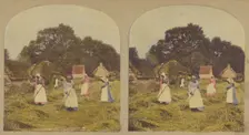 Turning Barley., about 1855. Creator: Thomas Richard Williams