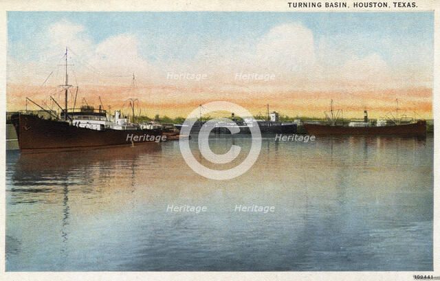 Turning basin, Houston, Texas, USA, 1926. Artist: Unknown