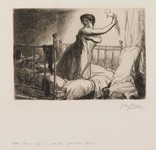 Turning Out the Light, 1905. Creator: John Sloan