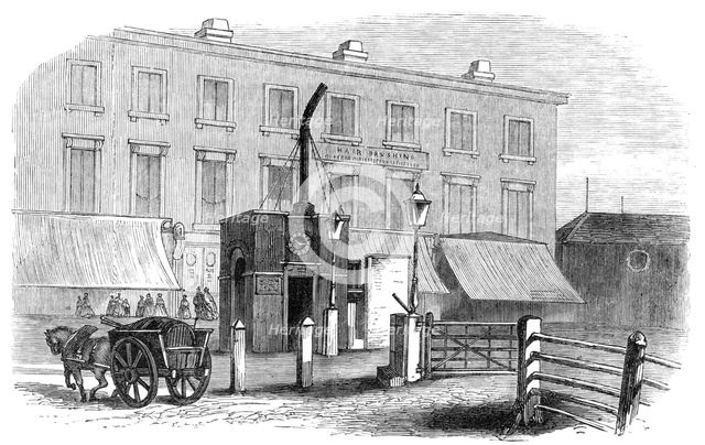 Turnpike-gates in and near London just demolished: City-road Gate, 1864. Creator: Unknown.