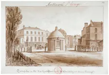 Turnpike in the New Kent Road near the Bricklayers Arms Inn, Southwark, London, 1828. Artist: John Chessell Buckler
