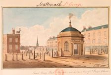 Turnpike on Great Dover Road, Southwark, London, 1825. Creator: Yates