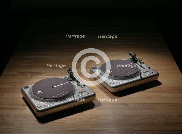 Turntable used by Grand Wizzard Theodore, 2000s. Creator: Vestax.