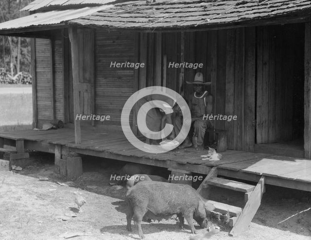 Turpentine worker's home, Georgia, 1937. Creator: Dorothea Lange.
