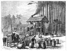 Turpentine Distillery, North Carolina 1870.Artist: Edwin Austin Abbey