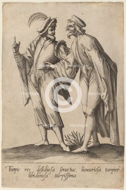 Turpis res desidiosa senectus..., 1597. Creator: Robert Boissard.