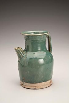 Turquoise ewer with short spout, 618-907. Creator: Unknown