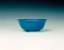 Turquoise glazed bowl, Qing dynasty, China, second half of 17th century. Creator: Unknown