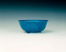 Turquoise glazed bowl, Qing dynasty, China, second half of 17th century. Creator: Unknown