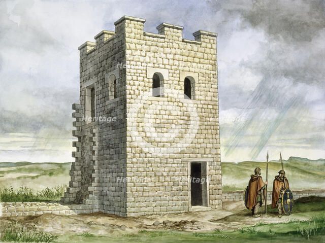 Turret 36b Housesteads Roman Fort, 2nd century, (c1990-2010). Artist: Philip Corke.