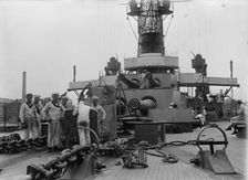 Turrets on UTAH [ship], 1911. Creator: Bain News Service