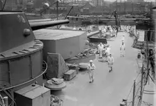 Turrets on UTAH [ship], 1911. Creator: Bain News Service