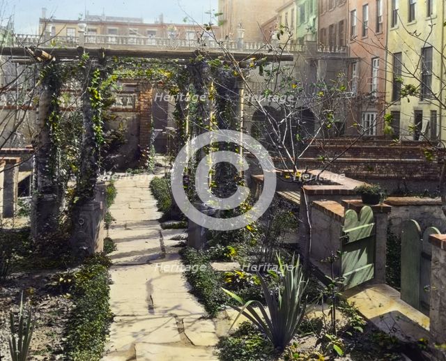Turtle Bay Gardens, 227-247 East 48th Street and 228-246 East 49th Street, New York, New York, 1920. Creator: Frances Benjamin Johnston.