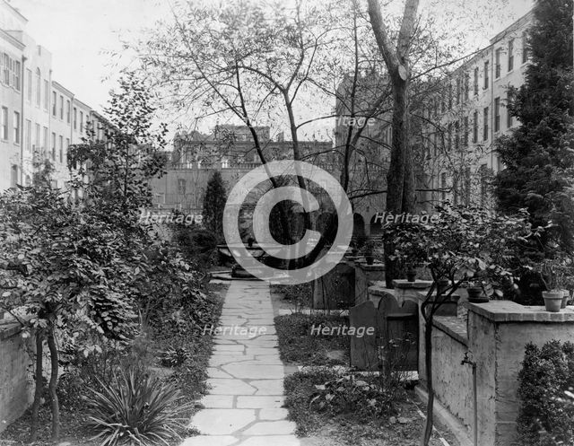 Turtle Bay Gardens, 227-247 East 48th Street and 228-46 East 49th Street, New York, New York, 1920. Creator: Frances Benjamin Johnston.