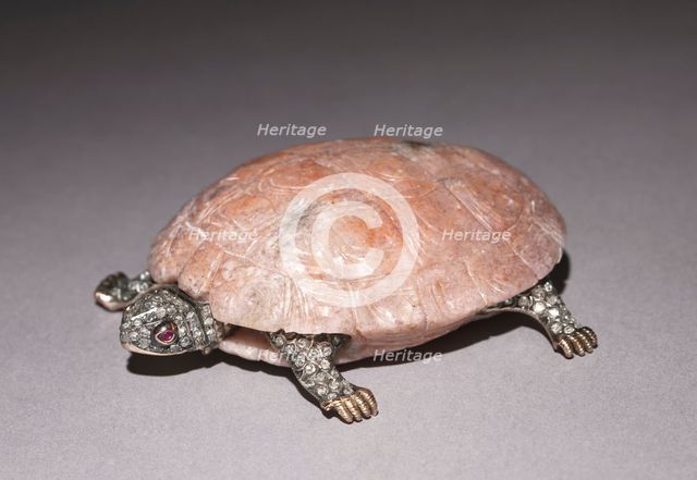Turtle Bell Push, late 1800s-early 1900s. Creator: Peter Carl Fabergé (Russian, 1846-1920), firm of.