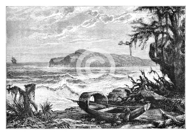 'Turtle Island, view taken at the mouth of the Three Rivers', c1890. Artist: Unknown