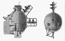 Turtle submarine designed by David Bushnell, 1787