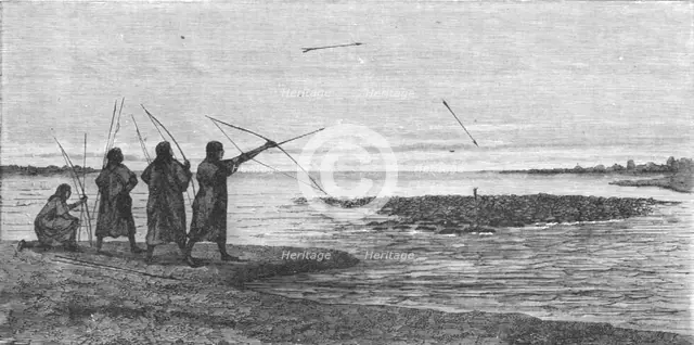 ''Turtle Shooting; The Fresh-water Turtle of the Amazons', 1875. Creator: Unknown.
