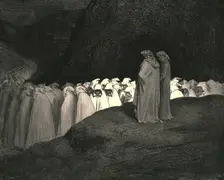 "Tuscan...disdain not to instruct us who thou art" c1890. Creator: Gustave Doré
