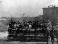 Tuskegee 25th anniversary - reviewing stand, Tuskegee Institute, Tuskegee, Alabama, 1906. Creator: Frances Benjamin Johnston