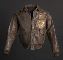 Tuskegee Airman flight jacket worn by Lt. Col. Woodrow W. Crockett, 1942. Creator: Aero Leather Clothing Co.